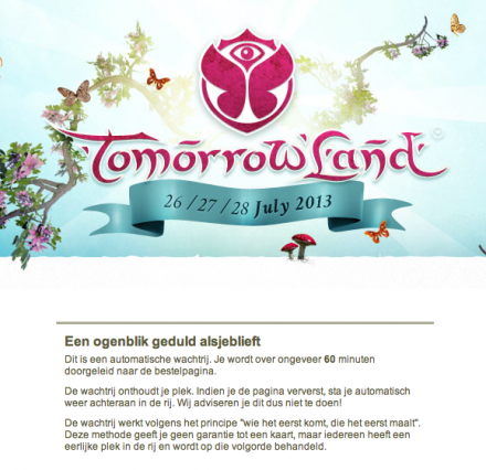 Tomorrowland wachtrij